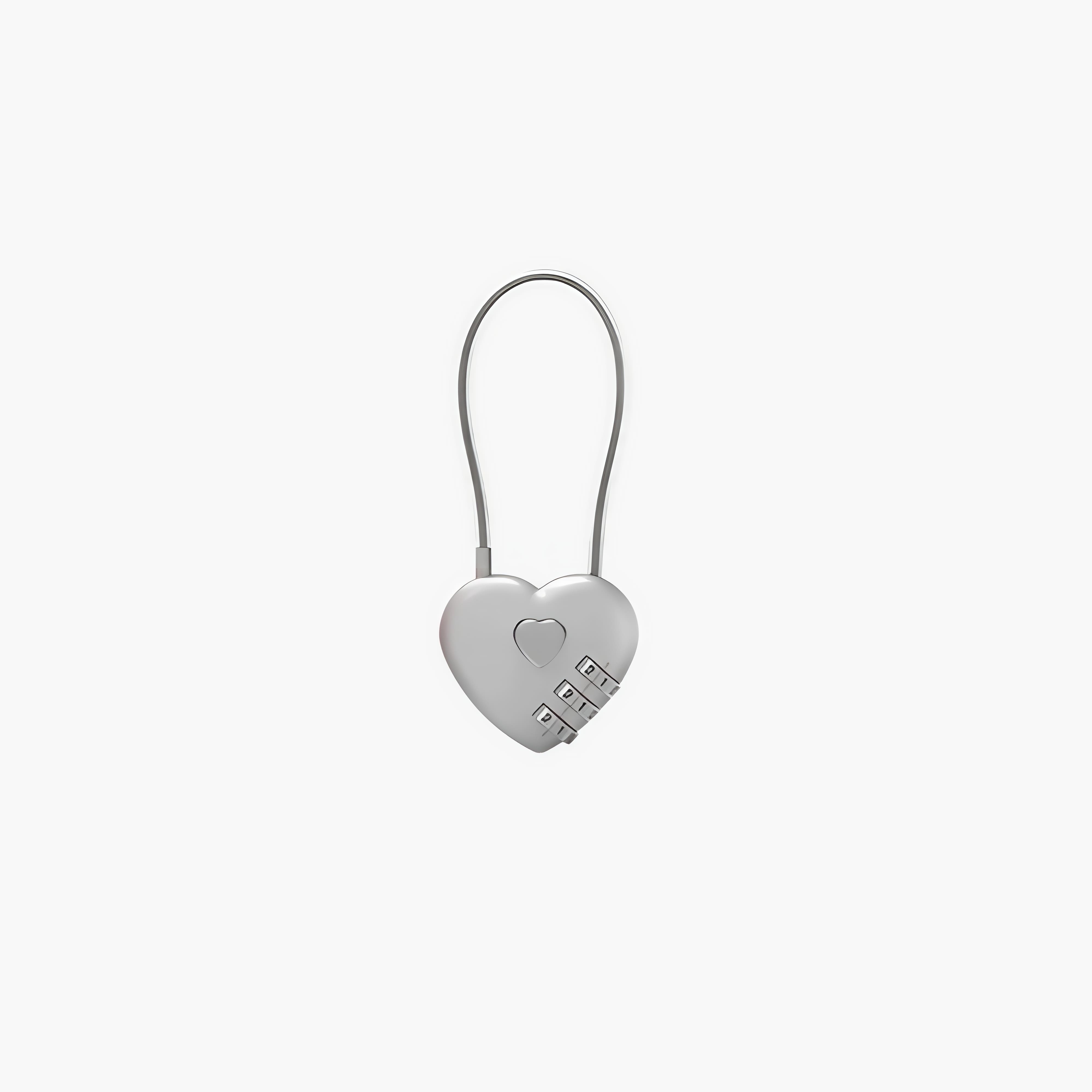 Charm Corazón con Candado